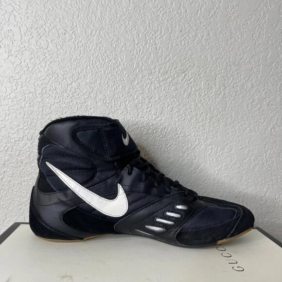 Nike Speedsweep V 309147-012 Wrestling‎ Shoes Black Leather Lace up Mens 11.5 US main image 4